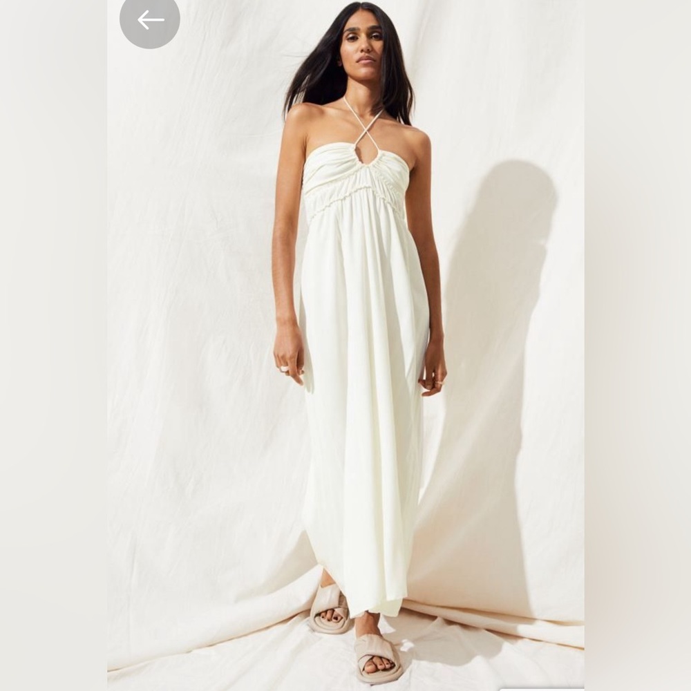 H&M tie detail dress